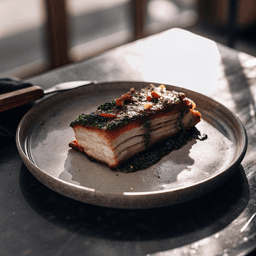 Crispy Slow-Roasted Pork Belly with Chimichurri